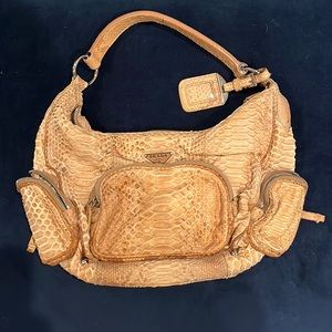 Genuine Prada Pocket Shoulder Bag Python